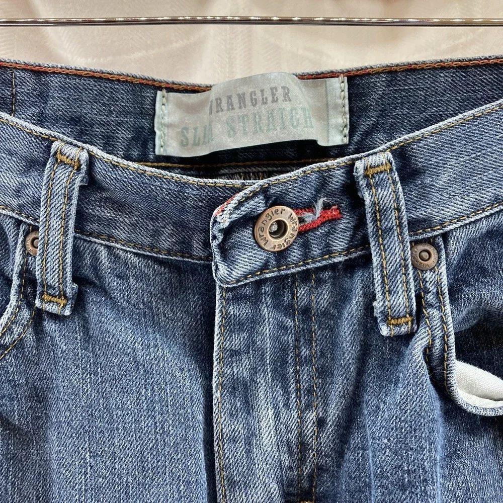 Wrangler Jeans Men's 30X29 (Tag 30X30) Blue Jeans Straight‎ Slim Fit